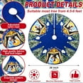 thumbnail image 2 of Nativity Christmas Tree Skirt Joy to The World Winter Tree Mat Nativity Scene Decorative Tree Skirt Farmhouse Xmas Ornaments Rustic Vintage Christmas Decor for Holiday Party(Blue,36 Inch), 2 of 6