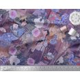 thumbnail image 2 of Soimoi Poly Georgette Fabric Flower Vase,Cat & Girl Human Figure Decor Fabric Printed Yard 52 Inch Wide, 2 of 3