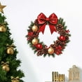 thumbnail image 2 of EWASWON Christmas Wall Decals Removable - Red Bow & Pinecone Holiday Stickers, Static Cling Reusable Xmas Decor for Home Window Office, 14.5"x14.5" Multicolor, 2 of 6