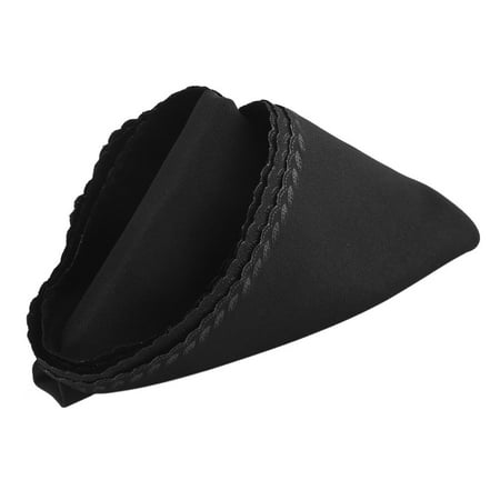 Black Stayfast Cloth - Set of 12 Dinner Napkins Vintage Dinner Cloth Table Napkins Square Shape Handkerchief