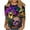1-Multicolor, variant on Cavosen Mardi Gras Shirts for Women 3/4 Length Sleeves Festival Carnival Crewneck Blouse Mask Graphic Print Tops Holiday Novelty Shirts Casual Workout T-Shirts Party Shrove Tuesday L