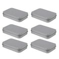thumbnail image 4 of STRANDCHIC 6Pcs Storage Tins With Lids Metal for Small Items Container Travel Home Use Silver, 4 of 8