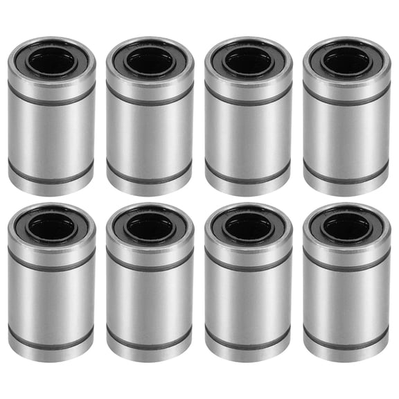 LM8UU Linear Ball Bearings, 8mm Bore 15mm OD 24mm Long Linear Bearing for CNC, 3D Printer, 8 Pack