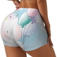 thumbnail image 2 of Vsdgher Cute Elephant print Workout Shorts for Women Seamless Soft Smooth Gym Yoga Scrunch Active Exercise Fitness Shorts, 2 of 8