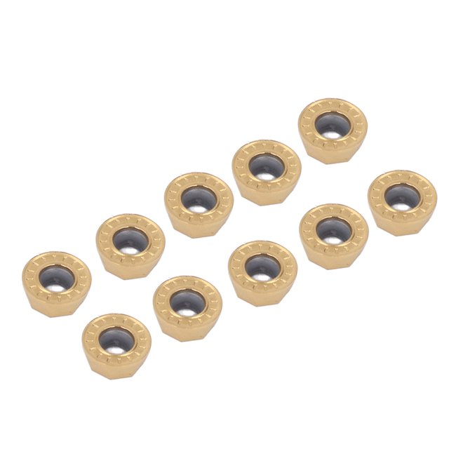CNC Milling Machine Indexable Insert, Round Carbide Turning Inserts High Strength Coated 10Pcs Improve Efficiency For Metal Processing