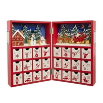 Kurt S. Adler D4561 13 in. Battery Operated Lighted Wooden Christmas Advent Calander