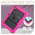 thumbnail image 6 of XYX For iPad Air 13 inch Case (2025 M3/2024 M2), 3in1 Heavy Duty Shockproof Tablet Case with Stand, Shoulder Strap, Rose, 6 of 7