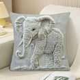 thumbnail image 6 of Christmas Cute Animals Pillow Covers 18x18 Elephant 2.5D Decorative Pillows Case Short Plush indoor for Couch Sofa Room Home Decor, 6 of 6