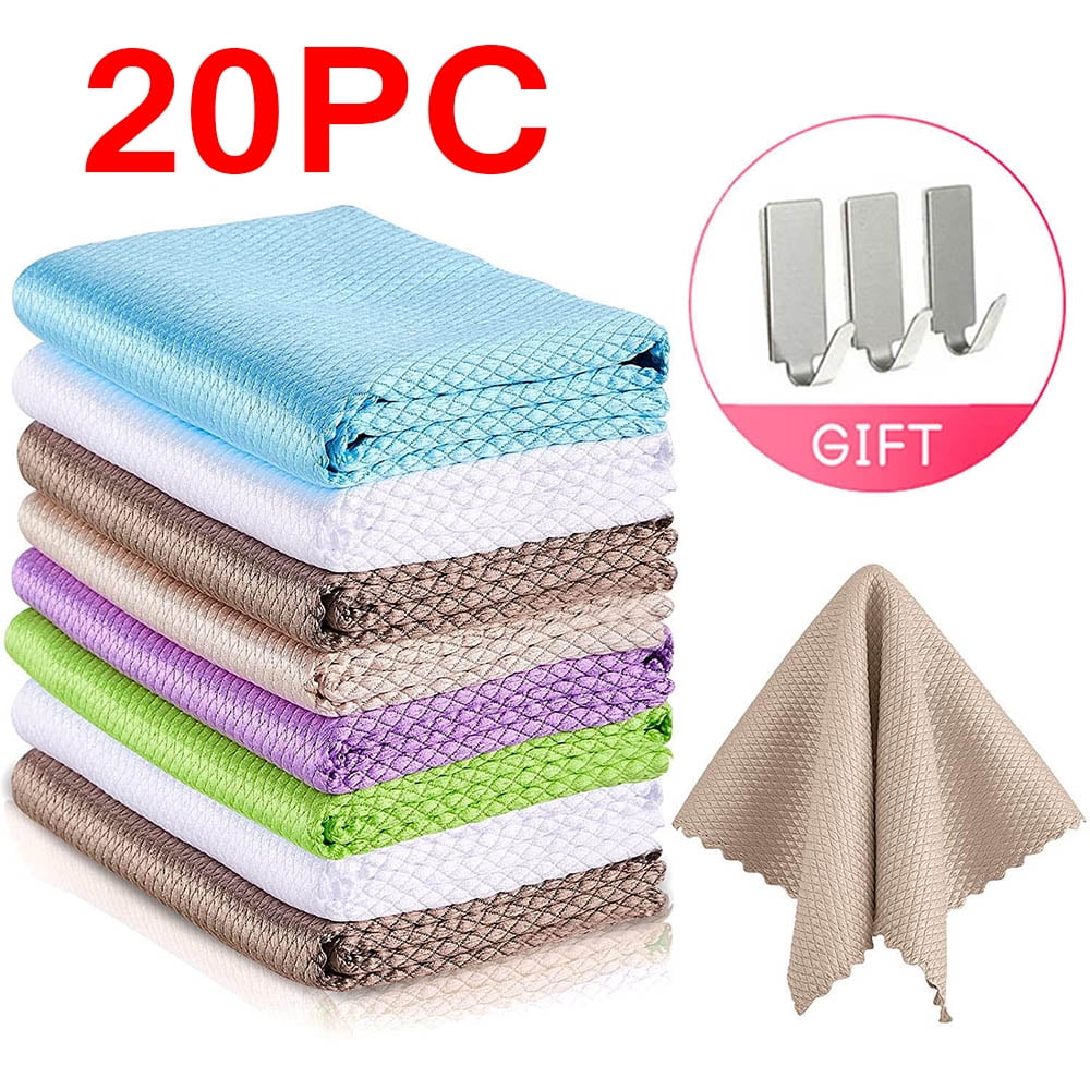 Sweetums Signatures 5pc Super Absorbent Microfiber Kitchen Dish Cloth  High-Efficiency Tableware Household Cleaning Towel Kitchen Tools Gadgets in  2023