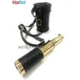 thumbnail image 4 of 6" Brass Handheld Telescope with Wooden Box - Pirate Navigation with Anchor Wooden Box, 4 of 5