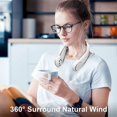 thumbnail image 2 of Portable Neck Fan Bladeless Personal Fan 5000mAh Rechargeable Battery Operated Wearable Small Fan,360 Cooling Airflow, 3 Speed Neck Cooler for Women M, 2 of 4