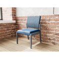 thumbnail image 5 of Pemberly Row Waiting Reception Armless Guest Chair Wood Frame in Blue, 5 of 5