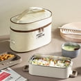 thumbnail image 3 of Transemion Convenient Electric Lunch Box With Sealed Watertight Warm And Convenient Portable Electric Lunch Box khaki Heating bag, 3 of 6