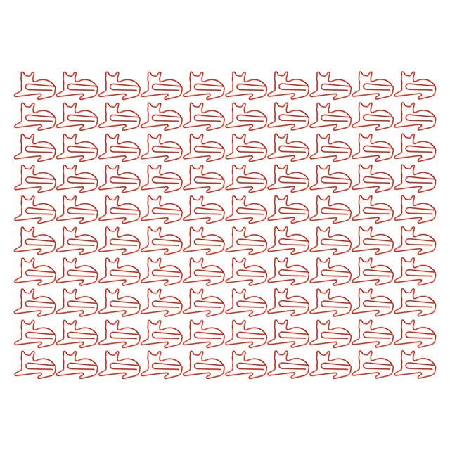 100PCS Paper Clips Cute Appearance Slip Resistant Rust Proof Plating Process Colorfast Portable Lightweight for School Cat Shape
