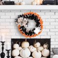 thumbnail image 4 of sruoe Halloween Decorations, Indoor Outdoor Halloween Decor, Artificial Wreaths, Halloween Decorations for Outside, Halloween Wreaths for Front Door, Halloween Ghost Wreath Window Decoration, 4 of 5