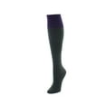 thumbnail image 2 of Legmogue Women's Interlocking Crochet Two Tone Knee High Sock - Womens - Female, One Size, Dark Gray Heather, 2 of 2