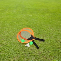 FRCOLOR 2pcs Badminton Tennis Rackets Children Kids Outdoor Sports Parent-Child Sports Educational Sports Game Toys(Orange)