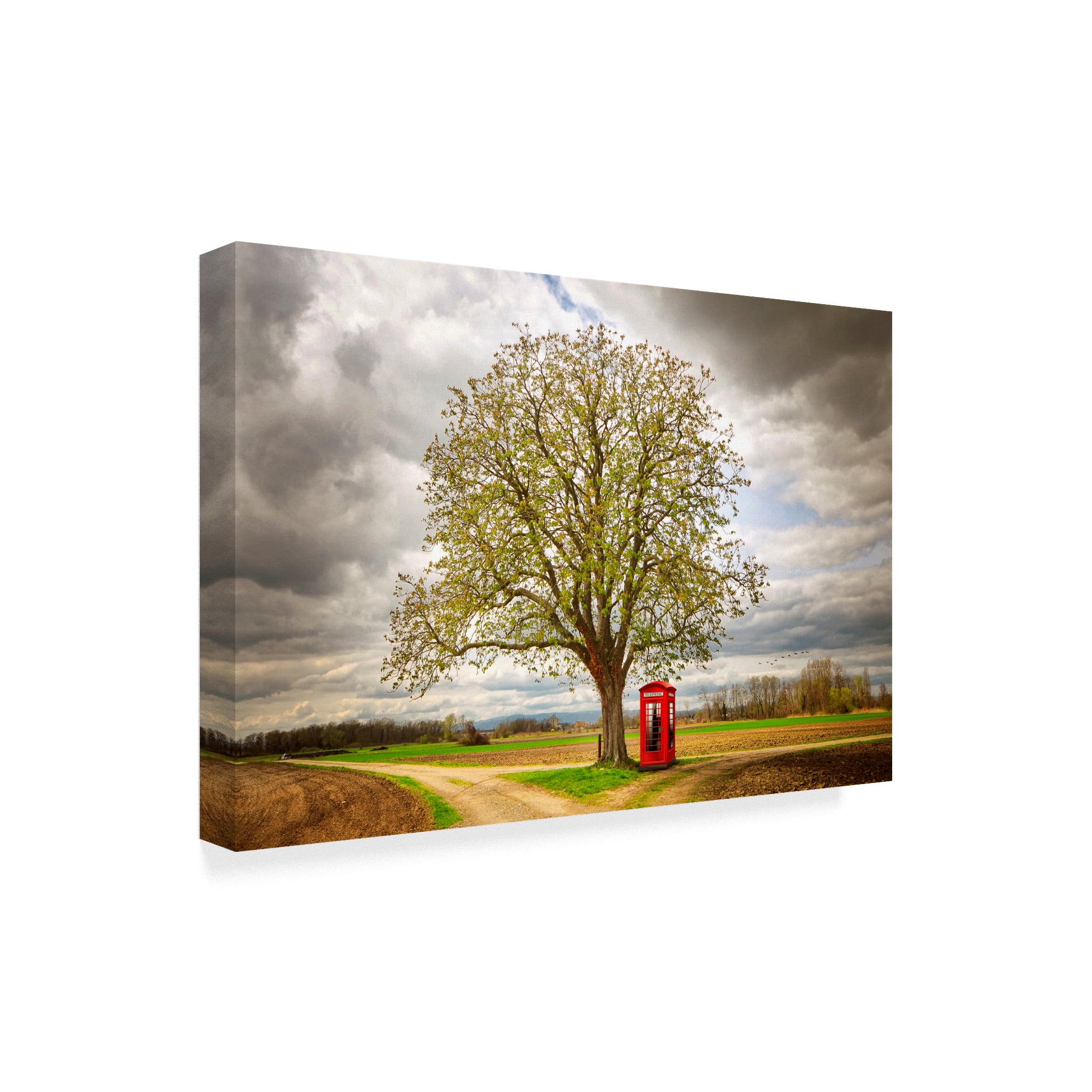 Trademark Fine Art 'Never Alone Phone Booth' Canvas Art by Philippe Sainte-Laudy
