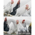 thumbnail image 6 of Rustic Rooster Kitchen Valances for Windows Farmhouse Linen Window Valance Curtain for Living Room Window Treatment White Chicken Country Valance Rod Pocket Topper Drape, 42 x 18 Inch, 6 of 6