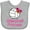 AC-Heather Grey, variant on Inktastic Volleyball Butterfly Princess Girls Baby Bib