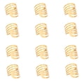 thumbnail image 1 of unbranded 12Ud Para Servilletas De Metal Dorado Con Para De Festiva, 1 of 6