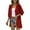 Red, variant on Frostluinai Womens Cardigan Fashion Textured Dot 3/4 Sleeve Loose Cardigan Open Front Lightweight Cardigans Solid Color Chiffon Jacket Tops