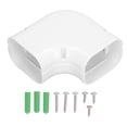 thumbnail image 1 of Cubierta de línea de aire acondicionado Codo plano Decorativo PVC Exterior Kit de cubierta de tubería de bombas de calor, 1 of 9
