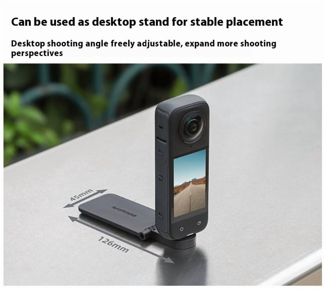 Magnetic Tripod Base Mount for Insta360 X4/X3 – Bigcan Handheld Grip with Strong Magnet Attachment, Desktop Stand for Vlog Filming and Multi-Angle Shooting