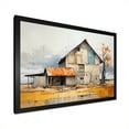 thumbnail image 3 of Designart "Muted Tone Minimalism With Barn II" Barn Picture Framed Canvas Wall Art, 3 of 5