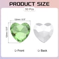 thumbnail image 2 of Uxcell 50Pcs Heart Rhinestones 12mm Pointed Back Heart Glass Rhinestone for Jewelry Making Costume DIY Crafts Light Green, 2 of 5