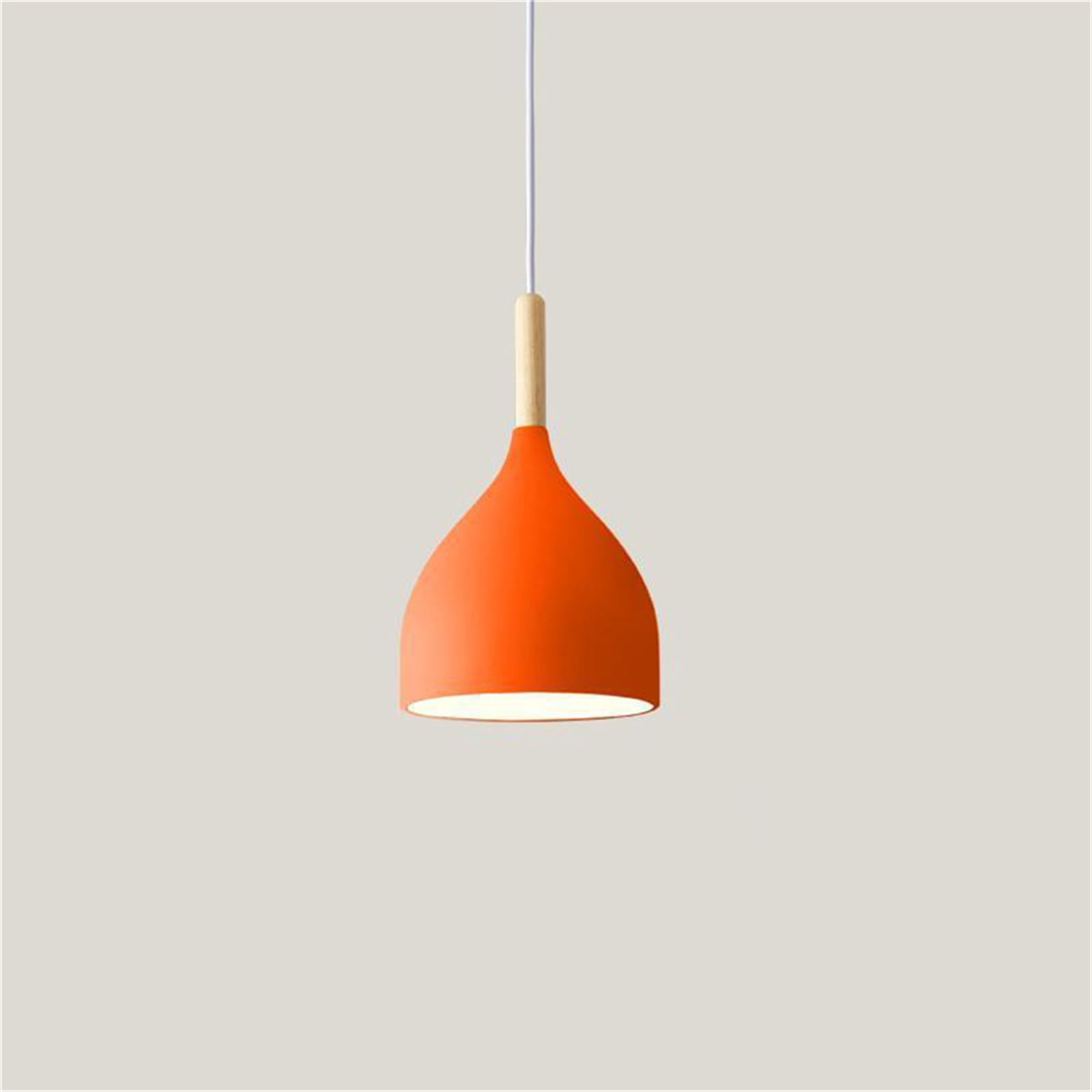JLOWCO Plug in Pendant Light Modern Hanging Lights with Plug in Cord Bedroom Farmhouse Light Fixtures Kitchen Led Orange Lights (LED Bulb Include)