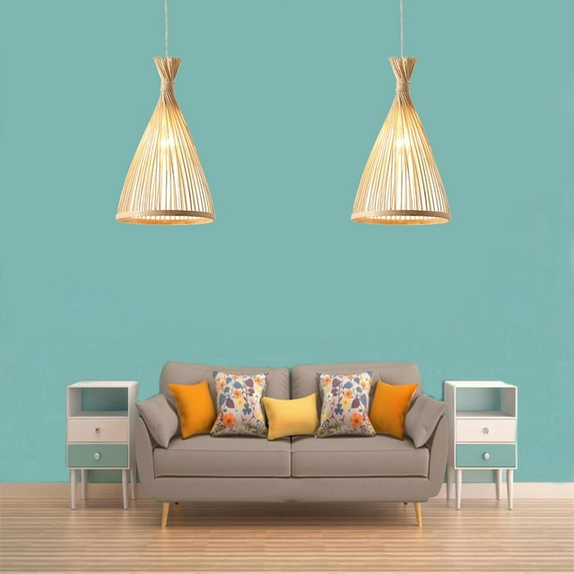 meriglare Retro Pendant Light Corridor Wove Lantern Single Lamp Ceiling Light S 21x38CM