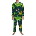 thumbnail image 4 of Kll Dinosaurs Sleepwear Mens Flannel Pajamas,Long Cotton Pj Set, 4 of 9