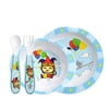 Panda Superstore PS-BAB166802011-HIROCO00913 4 Piece High Quality Unbreak Lovely Monkey Healthy Baby Dinnerware Set, Blue