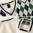 thumbnail image 4 of Boys Girls Sweater Vest Unisex Knitted Casual Argyle Plaid Uniform Vest for Little Girls Boys Childrens Kids, 4 of 9