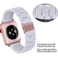 thumbnail image 3 of KOMI Resin Band Compatible with Series 7/8/9 Apple Watch Bands 41mm/40mm/38mm Fashion Strap for iWatch Series 6/5/4/3/2/1/SE Lightweight Bracelet Wristband Replacement Women, 3 of 5