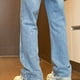 thumbnail image 4 of Pantalones vaqueros largos para hombre, con cremallera, lavados, elásticos, tendencia para exteriores, pantalones de pierna ancha, pantalones vaqueros para hombre, pantalones de algodón., 4 of 7