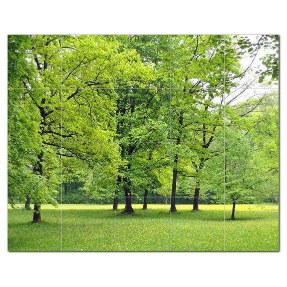 Trees Forest Ceramic Tile Mural Kitchen Backsplash Bathroom Shower, 401707-L54
