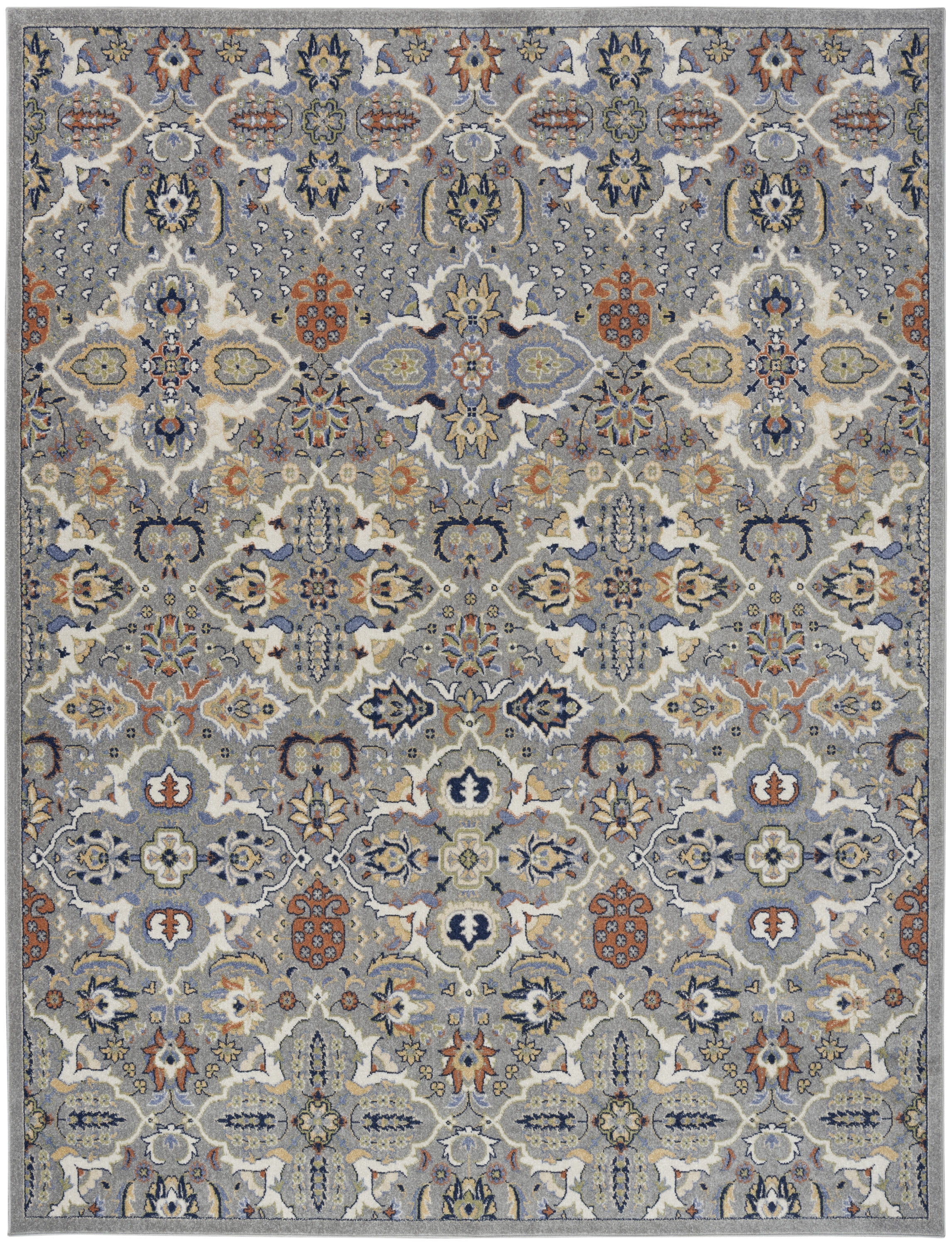 Nourison Home Allur All-over design Grey 9' x 12' Area Rug, Easy Cleaning, Non Shedding, Bed Room, Living Room, Dining Room, Kitchen (9x12)