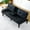 Black, variant on The 67-inch blue PVC multi-functional sofa bed, with a foldable and cup holder design, makes it extremely convenient to turn the living room into a guest room