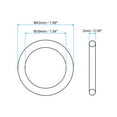 thumbnail image 2 of Uxcell 43x39x2mm Nitrile Rubber O Rings Metric Sealing Gasket, Black 5 Pack, 2 of 6