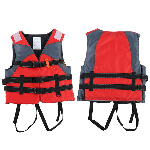 Outdoor Emergency Survival Fishing Swimming Floating Lifevest Aid Buoyancy  Life Jacket (Red) 