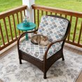thumbnail image 4 of Outdoor Patio Cushion Covers 4 Pack Retro Moroccan Design Patio Chair Cushion Covers with Ties and Zipper Geometric Pattern Waterproof Outdoor Seat Cushion Covers for Patio Furniture 24"x24", 4 of 9
