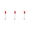 thumbnail image 4 of Sidaley Students Portable Whiteboard Pen Teaching Room Chalkboard Erasable Markers Home Pencil Office Anti-smudge Handwriting negro rojo 3piezas, 4 of 6