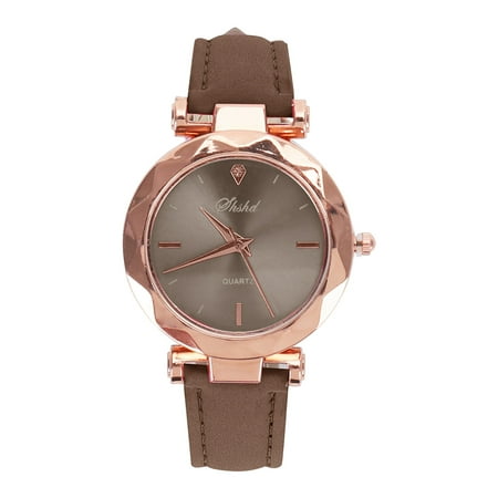Kcodviy Leather Wristwatch Casual Watch Analog Women S Fashion Quartz Women s Watch Large Face Watches Womens Small Watch Vintage Leather Watch Strap 20mm Watch Band Leather Reading Bra