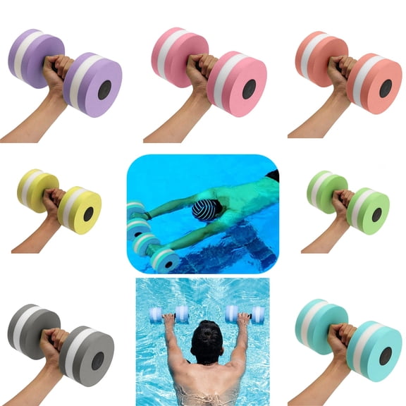 ZOYXRO Clearance 2Pcs Water Dumbbells For Pool Exercise, Aqua Fitness Barbells Pool Accessories For Adults, Aqua Gym Set Foam Dumbbells Hand Bars Pool Resistance Exercise, Water Aerobics, Pool Fitness