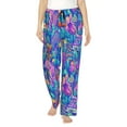 thumbnail image 2 of Lsque Colorful Mushrooms Print Women's Pajama Pants, Lounge Pant - Comfortable Home Wear,Elastic Waistband, Stylish Design-X-Large, 2 of 9