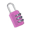 thumbnail image 4 of Langgg 3 Digit Combination Password Lock Alloy Cabinet Travel Luggage Padlock pink 1Set, 4 of 6