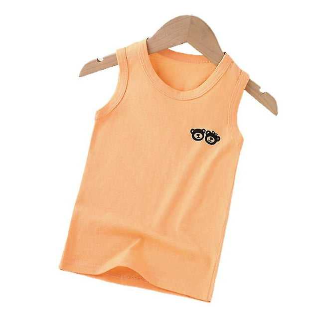 T-shirt Garçon Fille 3-9 Ans Imprimé Ours Débardeur-3