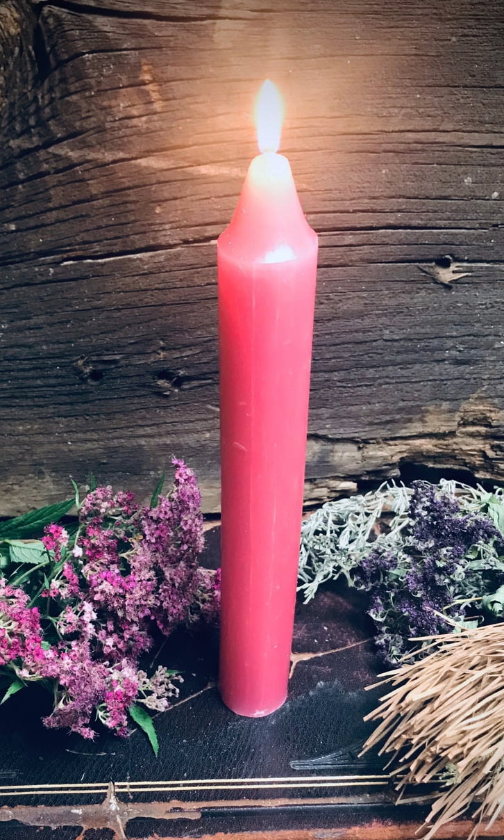 Hand-Dipped Intention/Spell Candles: Pink, White, Black